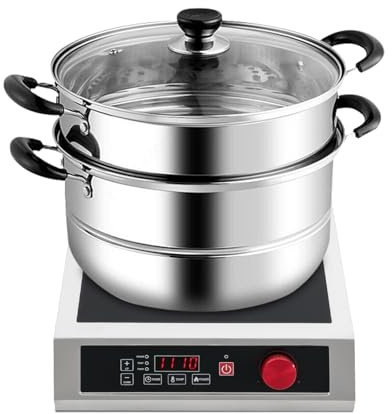 Placa de inducción individual, 3500 W, potente quemador de inducción eléctrico, placa de cocina de alta calidad con sensor digital, indicador LED y temporizador para cocina, camping