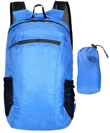 Ruwshuuk Wanderrucksack | Wasserdichter Laufrucksack, 20 l, faltbares Laufzubehör, leichter Wanderrucksack für Outdoor-Aktivitäten, Abenteuer, saphir, Refer to description
