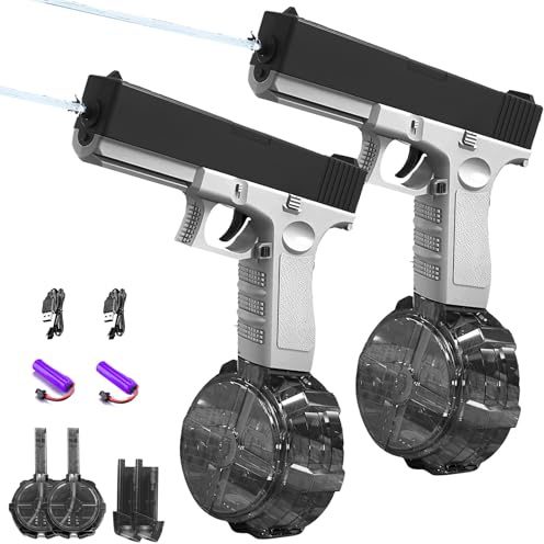 Wasserpistole Elektrisch,2 Stück Elektrische Wasserpistole für Erwachsene,Wasserpistole Spielzeug,Electric Water Gun,Wasser Spritzpistole für Sommerpartys,Freien