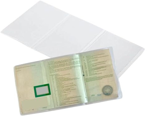 Fordonsregistreringsbevis fodral 3 delar, vikbart, transparent, glasklart, Olanmarp bilsedel skyddshölje DE, robust, robust, ftalatfri, livsmedelssäker, 100 % återvinningsbar, PVC tillverkad i