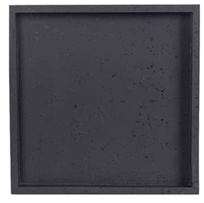 GEK208130 Giardino Sottovaso quadrato in cemento finto, stile semplice, for decorazione d'interni Piante in vaso(Nero,Grande)
