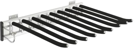 Hosenauszug Edelstahl Hosenaufhängung für Kleiderschrank 46cm Ausziehbar Hosenständer für Kleiderschrank Hosenbügel mit rutschfeste Beflockung Herausziehen Hosenhalter 9 Positionen (Links)