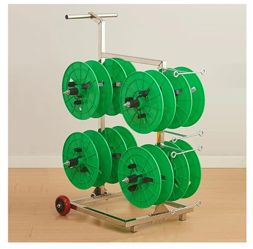 Wire Spool Rack,Heavy Duty Welded Steel Frame Caddy,Portable Dispenser,Use It On Construction Sites,in Workshops,Warehouses,or in Your Home Garage,Color1-Style 3