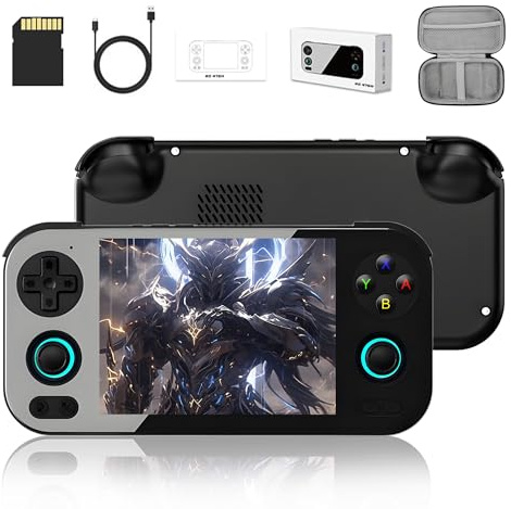 RG476H Portable Retro Game Console No Card, Supports AI function, Android 13 Handheld Emulator with Built in 25+ Emulator, 4.7 Inch LTPS in-Cell Screen, WiFi Bluetooth HD TV Output,3D Joystick(Black)
