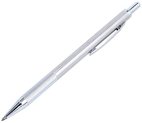 Naroote Penna per Tracciare Pratica Punta in Acciaio Al Tungsteno per il Taglio del Vetro in Metallo, per L'officina Domestica Dorata (SILVER)