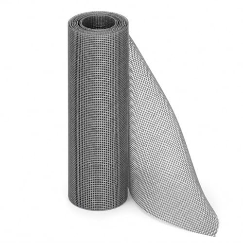 Malla Mosquitera Fibra de Vidrio Gris en Rollo 30 m, Varias Anchuras, Resistente UV (150 cm x 30 m)