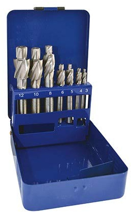 Serie set svasatori punte HSS 7 pz M3 - M12 scatoletta kit - UT 20 0010 echoENG