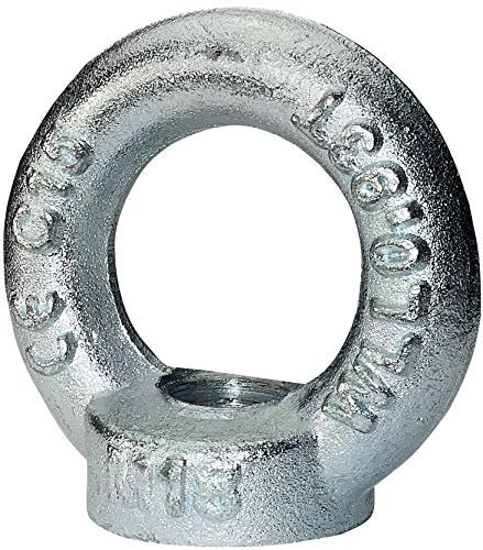 AERZETIX - C45444 - Ringmutter - Ring/Augenlifting M18 - Verzinkter Stahl 5.8 - Innengewinde - Kranöse - DIY - Silberfarbe