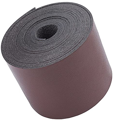 GORGECRAFT Läderremmar, 50 mm breda platta snören, DIY läderarmband, 200 cm långt för att göra läderbälte väskrem, kaffe möbelhandtag