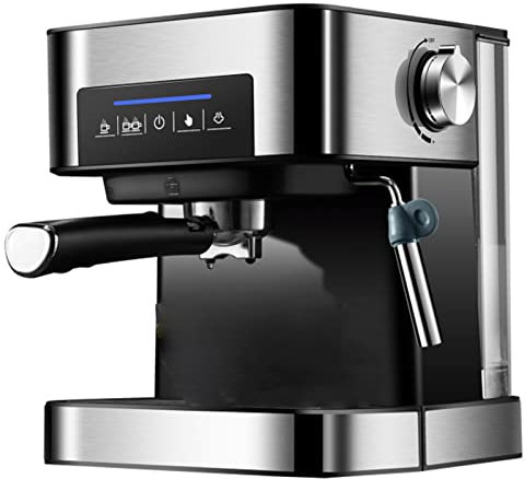 Drip Coffee Machine 2-in-1 Coffee Maker Double Cup Espresso Coffee Machines Multiple Functions with Milk Frother Compact Coffee Brewer for Moka/Cappuccino/Tea for Home & Office(Black)