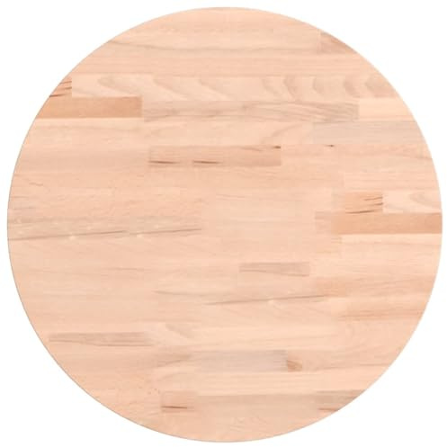 vidaXL Tischplatte Ø40x1,5 cm Rund Massivholz Buche