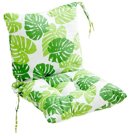 40X80cm 1 Stück Stuhlkissen mit Rückenteil Sitz, Rückenkissen mit Bänder, Niedriglehner Auflage Polsterauflage Gartenstuhl,Polsterauflage Auflage für Stühle/Bänke in Haus und Garten Sitzkisse