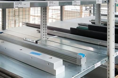 qpool24 Anbauregal, Doppelregal, Fachbodenregal Stecksysem MULTIplus250, 2000 x 1000 x (2x400) mm (HxBxT), 2x5 Fachböden, Längenriegel, RAL 5010 enzianblau