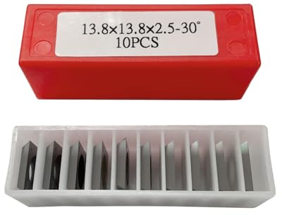 YANSYUAN Cortador cuadrado de carburo de 13,8 mm, diseñado para herramientas de torneado de torno de madera, cuchillos de corte en espiral, cajas de 10