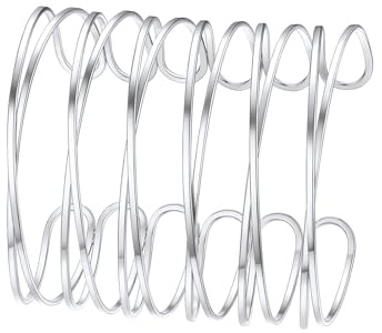 FOCALOOK Armreif Oberarm Edelstahl Armband Damen Offen Wickelarmband Armreif Offen Armspange Manschette Armreif Freundschaftsarmband Modeschmuck Armband