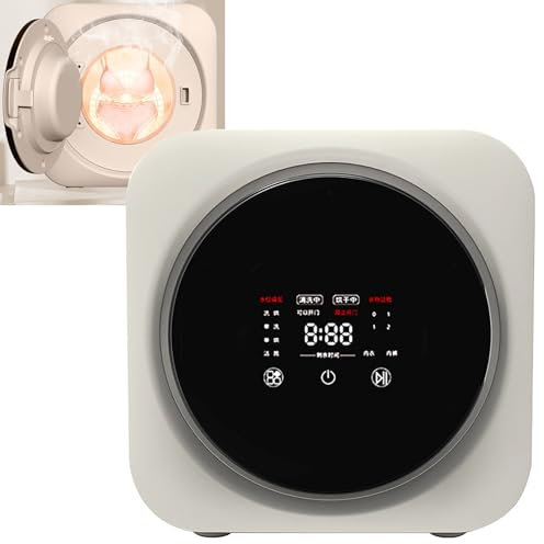 Lave-Linge 3,5 L, 2 en 1 - Lavage + SéChage, SèChe-Linge Mural/De Table, 4 Programmes/SéChage 60℃, avec Tambour IntéRieur en Acier Inoxydable, pour Appartements Et Familles