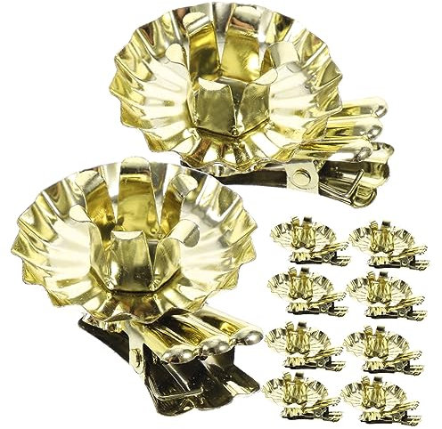 Zerodeko 10stücke Kerzenhalterclips Für Weihnachtsbaum Aus Robustem Und Hitzebeständigem Eisen Mit Stabilen Clips Und Schutz Für Möbel