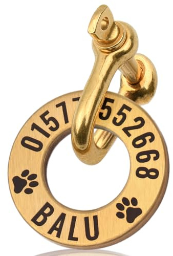 TMT Premium Hundemarke mit Gravur – Hundeanhänger mit Twist-to-Open-Mechanismus | Hundemarke personalisiert mit Telefonnummer | Dog Tag für Halsbänder – Robust, langlebig & individuell