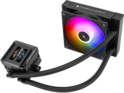 Thermalright FW SE 120 ARGB Black AIO Water Cooler, Liquid CPU Cooler, 2’’ LCD Screen-320x240 Resolution, 2000RPM High Speed,Compatible with AMD/AM4/AM5 & Intel lga1150/1151/1200/1700/1851