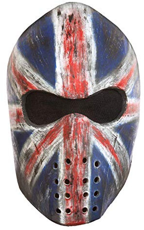 Maskworld Brutal Brit Halbmaske aus Latex - für Halloween, Karneval, Horror- und Motto-Party