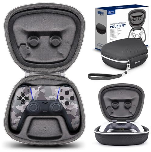 sisma Etui Rangement Compatible avec Manette sans Fil de Officielle PS5 DualSense, Pochette de Voyage pour Ranger et Protéger Manette Wireless de Playstation 5, Housse de Transport, Noir