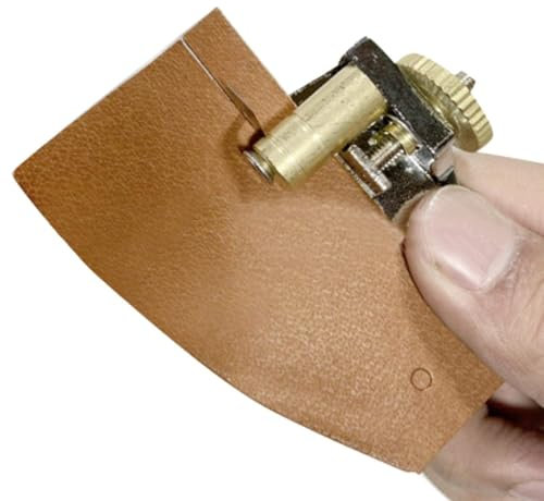 Riemenschneider Leder Werkzeug, Cutter Lederstreifen, Gürtelschneider Leder Handschneiden DIY Bastelwerkzeug mit 3 Cutter zum Riemenschneiden Leathercraft Zubehör für DIY-Lederhandwerksprojekte