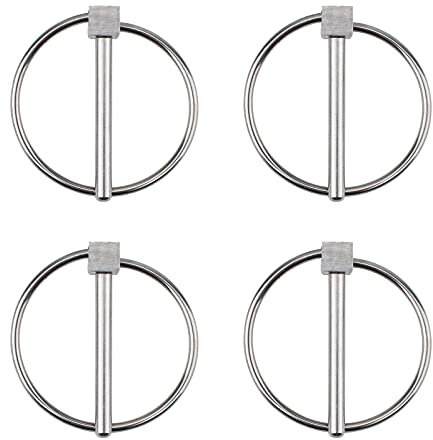 INCREWAY Edelstahl Linch Pin, 4 Stück Sicherheitsstifte, Silber, 4,5 mm x 42 mm