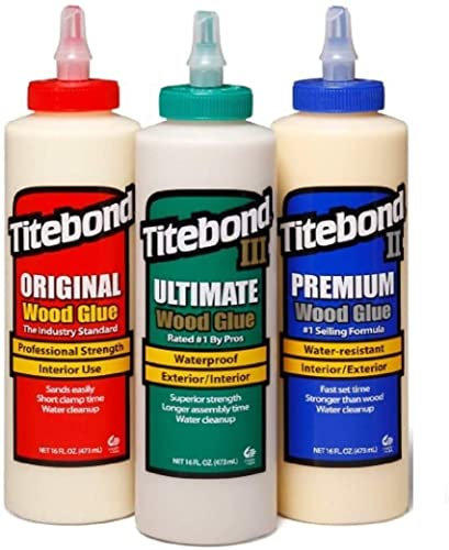 Titebond III, II Premium and Original Wood Glue Set - 473 ml Each
