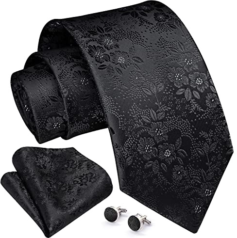 Enlision Herren Krawatte Paisley Krawatte für Männer Hochzeit Krawatten & Einstecktuch Manschettenknöpfe Set Formelle Business