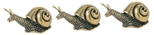Yardwe 3stücke Dekorative Messing-Schnecke Vintage Stil Robustes Ornament Für Innen Und Außenbereich Für Garten Und Wohnraum Geschenkidee Für Freunde Und Familie Feine Verarbeitung