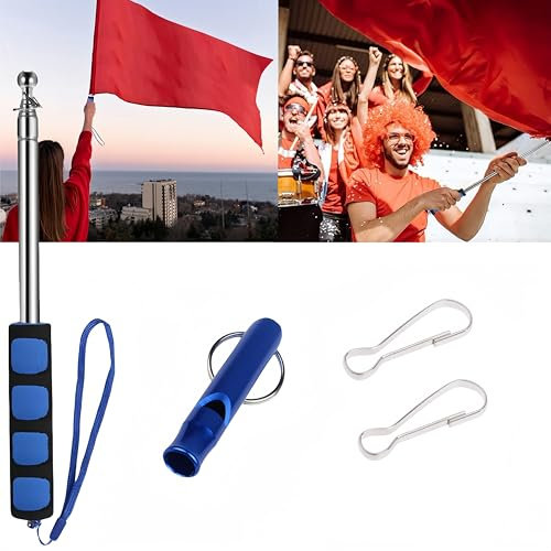 Asta Telescopica per Bandiera,2M Acciaio Inox Asta Bandiera Telescopica,Telescopica per Della Bandiera,Telescopiche per Bandiere Portatili,Bandiera Guida Turistica,per Viaggi,Campeggio,Gite,Concorsi