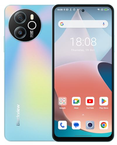 Blackview Shark 8 Smartphone, 16GB+256GB, 6,78 FHD+ 120Hz, 64MP+13MP Kamera, 33W Schnellladung, DREI Kartensteckplätze, Android 13, Smart-K Box Lautsprecher, GPS, NFC, Blau