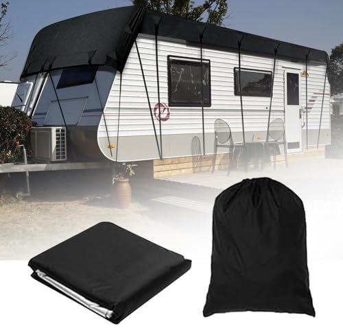 Cubierta impermeable para techo de caravana, tela Oxford 210D, cubierta superior para autocaravana, transpirable, protección UV, lona protectora para techo de caravana (6,5 m x 3 m)