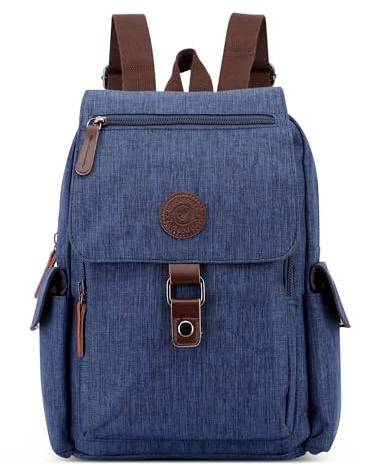 DORRISO Moda Zaino per Uomo Donna Elegante 13,3 Pollici Laptop Zainetto Molteplici Tasche Daypack Viaggio Casuale College Sport Quotidiano Impermeabile Borse da Scuola Backpack Blu