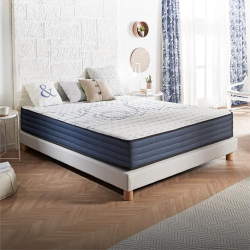 Naturalex - Materasso Memory 160x200 cm Matrimoniale Modello Perfect Dream - Alto 26 cm - Anallergico Antiacaro - Alleviamento Punti di Pressione 7 Zone - Lattice Blue