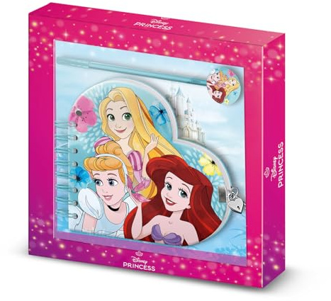 Disney Princess Adorable-Heart Diary + Pen, Blue