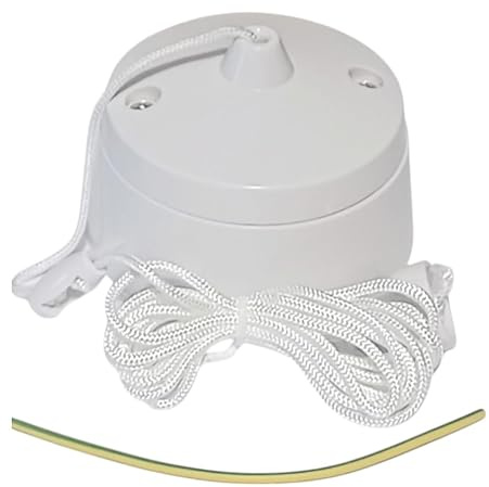 Eabcon Kabel-Lichtschalter, 2-Wege-Standard-Zugschalter mit einem Schnitt von 2 mm Erdungshülse