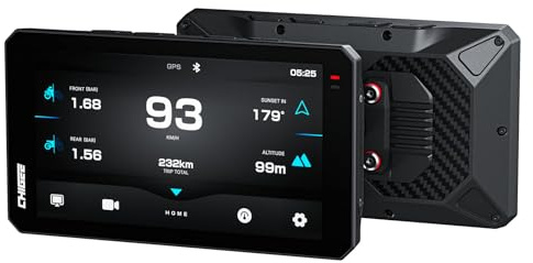 CHIGEE AIO-6 MAX Motorcycle Carplay Android Auto GPS Navigation System, BSD, STARVIS HDR 5 LCD, 60FPS,5G Wi-Fi BT, IPX9 Waterproof, Support Siri Google Assistant, 24H Parking Mode, Dedicated App