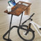 ikkle Adjustable Bike Trainer Desk - Height Adjustable Workstation for Indoor Cycling, Treadmill & Home Office, Fitness Cycle Desk Stand Table for Laptop, Cup, Tablet, Books & Accessories