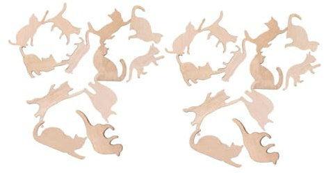 TOYANDONA 24stücke Unfertige Holz Katzenscheiben Ornamente Roh Holzstücke Leere Katzen Holz Scheiben Plaketten Für Diy Bastelarbeiten Malen Kunstprojekte Party Dekoration