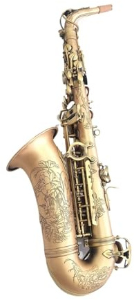 Goldlackiertes Professionelles Altsaxophon Spielen Gold Kupfer Aussehen E Flat Altsaxophon Anfänger