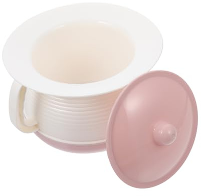Secchio da Notte Portatile con Coperchio e Manico, Plastica Rosa | Anziani e Ragazzo Ragazza, Struttura Antiurto, Formato 1 Pezzo, Uso Domestico