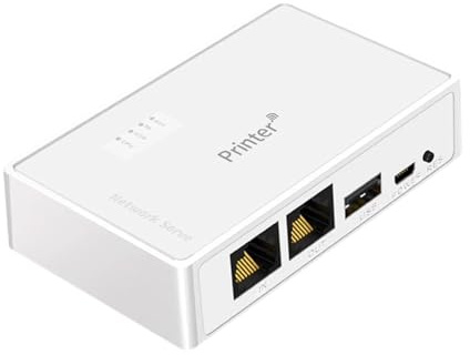 Servidor de impresora de red de 10/100 Mbps, compartidor de dispositivos USB, uso compartido de impresión de computadora, servidor de impresión RJ45, dispositivo USB para compartir impresora