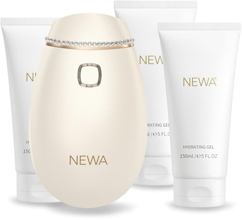 NEWA RF Radio Frequency Beauty Reduction Device(with 3 Gel), Home Use Tightening Device for Wrinkle Removal,Skin Tightening,Light Spots-Professional Skin Care Facial Device (Off-White)