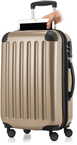 HAUPTSTADTKOFFER Handgepäck mit Laptopfach Hartschalen Trolley Roll-Reisekoffer 4 Doppel-Rollen, 55 cm, 42 L