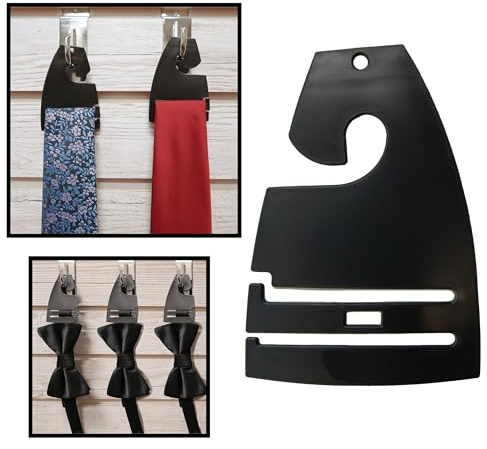 Black Neck Tie Hangers for Retail - Economic Plastic Tie Hooks - 100 Pack