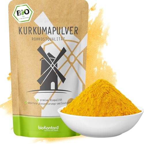 BIO Kurkuma Pulver gemahlen 1000 g / 1 kg | Kurkumapulver - Curcuma - Curcumin | 100% naturrein | Rohkostqualität | aus Indien von bioKontor