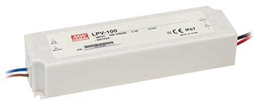 LPV-Serie MeanWell | 12V LED Konverter | 100W | Netzteil Trafo Transformator Spannungswandler Vorschaltgerät | TÜV-geprüft | luftgekühlt | IP67 | für LED Streifen (100W | 12V | A-LP-LPV-100-12)