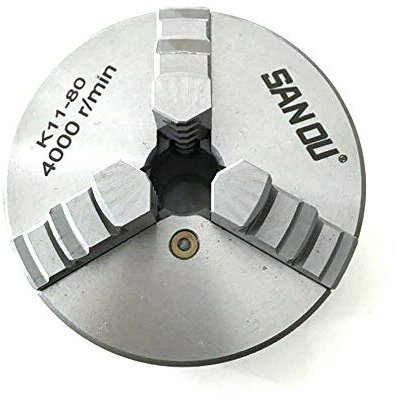 Präzisions 3 Backenfutter Dreibackenfutter Drehbankfutter, 3 Backenfutter Drechselbank fit DrehmaschiNe für Holzbearbeitung, Kleine Metall-Werkzeugmaschinen Ø80mm Gewindegröße NON M33 x 1.5