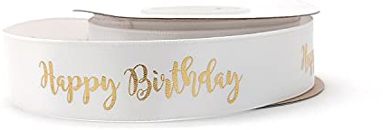 Band weiß und gold für Geburtstag – Happy Birthday – Enjoy Your Event